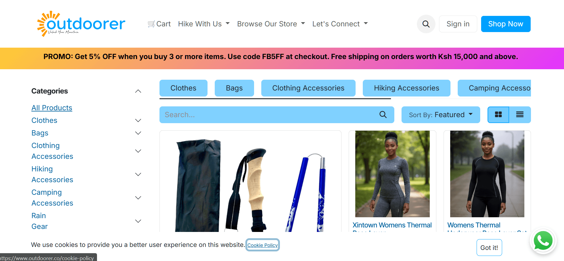 outdoorer -Hiking  website preview